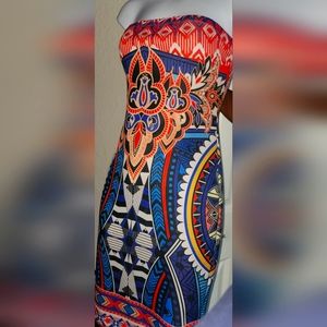 Sleeveless tribal dress